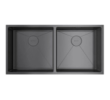 Кухонная мойка Omoikiri Taki 86-2-GM вороненая сталь 4993793