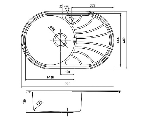 Купить Кухонная мойка шелк IDDIS Suno SUN77SLi77 в магазине сантехники Santeh-Crystal.ru