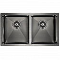 Кухонная мойка Paulmark Twin вороненая сталь PM237844-GM Кухонная мойка Paulmark Twin вороненая сталь PM237844-GM