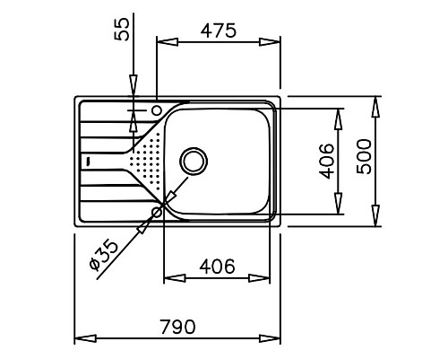 Заказать Кухонная мойка Teka Universe 50 T-XP 1B 1D декоративная сталь 115110030 в магазине сантехники Santeh-Crystal.ru