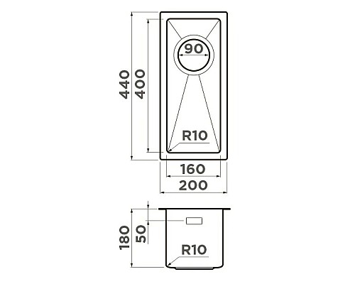 Купить Кухонная мойка Omoikiri Taki 20-U/IF-GB графит 4997015 в магазине сантехники Santeh-Crystal.ru