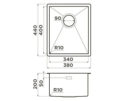 Купить Кухонная мойка Omoikiri Taki 38-U/IF-GB графит 4997016 в магазине сантехники Santeh-Crystal.ru