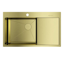 Кухонная мойка Omoikiri Akisame 86-LG-L Side светлое золото 4997045