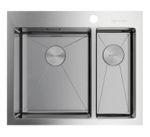 Кухонная мойка Omoikiri Akisame 60-2-IN-L нержавеющая сталь 4993775