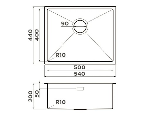 Купить Кухонная мойка Omoikiri Taki 54-U/IF-GB графит 4997019 в магазине сантехники Santeh-Crystal.ru