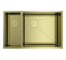 Кухонная мойка Omoikiri Taki 69-2-U/IF-LG-R Side светлое золото 4993184