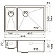 Купить Кухонная мойка Omoikiri Taki 69-2-U/IF-LG-R Side светлое золото 4993184 в магазине сантехники Santeh-Crystal.ru
