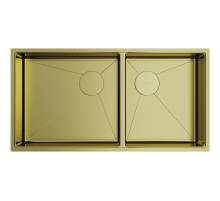 Кухонная мойка Omoikiri Taki 85-2-LB-U/IF-LG Side светлое золото 4997038