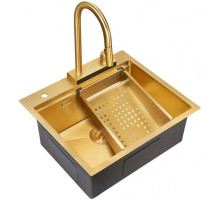 Кухонная мойка Milacio Denia 57 золотой матовый MC.77408