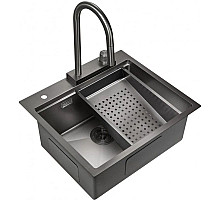 Кухонная мойка Milacio Denia 57 вороненая сталь MC.77409