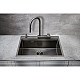 Заказать Кухонная мойка Milacio Denia 68 вороненая сталь MC.77419 в магазине сантехники Santeh-Crystal.ru