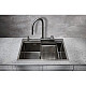 Заказать Кухонная мойка Milacio Denia 68 вороненая сталь MC.77419 в магазине сантехники Santeh-Crystal.ru