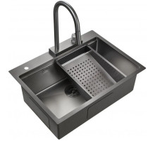 Кухонная мойка Milacio Denia 68 вороненая сталь MC.77419