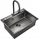 Заказать Кухонная мойка Milacio Denia 68 вороненая сталь MC.77419 в магазине сантехники Santeh-Crystal.ru