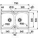 Заказать Кухонная мойка Franke Onda OLN 620-79 полированная сталь 101.0456.504 в магазине сантехники Santeh-Crystal.ru