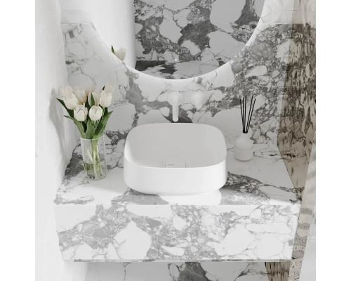 Раковина-чаша Salini S-Sense Oriente Bowl 1109102G 45x40,5 см, накладная, белый глянец