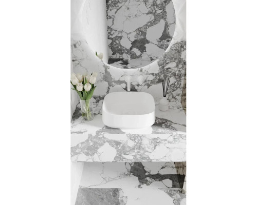 Раковина-чаша Salini S-Sense Oriente Bowl 1109102G 45x40,5 см, накладная, белый глянец