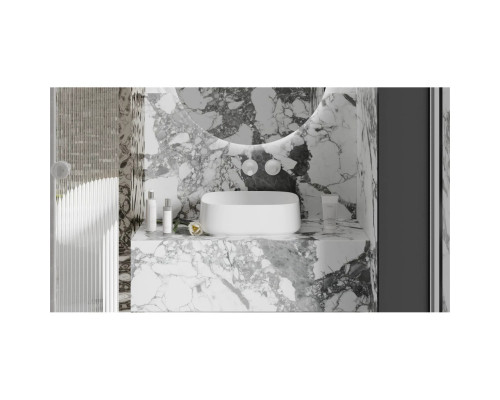 Раковина-чаша Salini S-Sense Oriente Bowl 1109102G 45x40,5 см, накладная, белый глянец