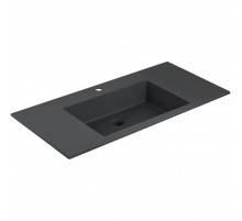 Раковина Vincea VCB-13100B 100x48 см, накладная, черный матовый