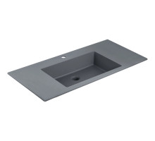 Раковина Vincea VCB-13100G 100x48 см, накладная, серый матовый