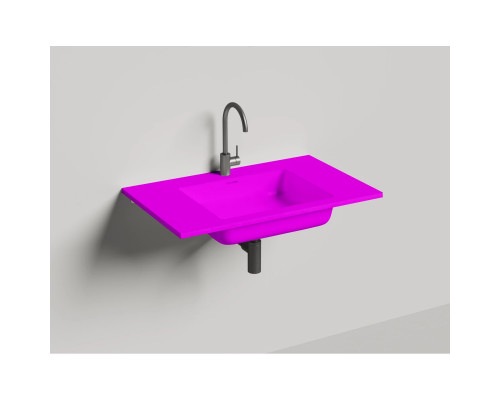 Раковина Salini S-Stone Onda 1402201MF 80x50 см, подвесная, покраска по RAL матовый полностью