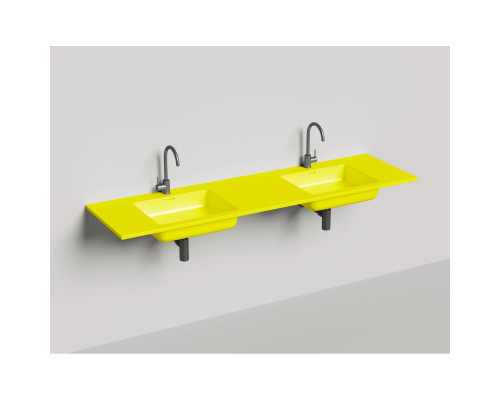 Раковина Salini S-Stone Onda 1402202MF 180x50 см, подвесная, покраска по RAL матовый полностью