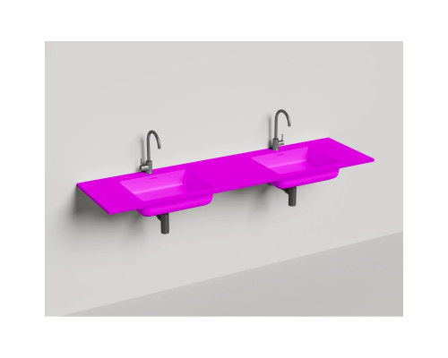 Раковина Salini S-Stone Onda 1402202MF 180x50 см, подвесная, покраска по RAL матовый полностью