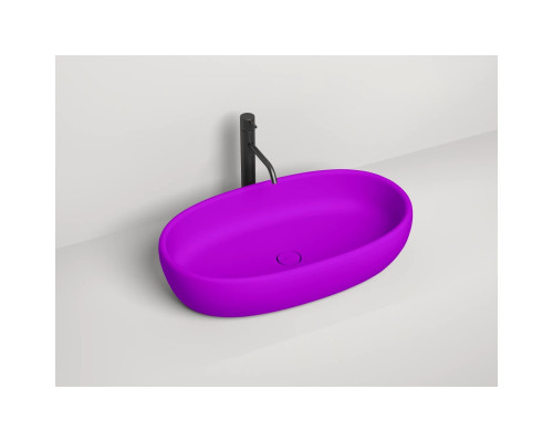 Раковина-чаша Salini S-Stone Luce 110721MF 69x39,5 см, накладная, покраска по RAL матовый полностью