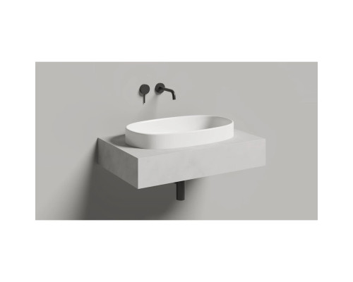 Раковина Salini S-Stone Greca 1803201M 64,5x38,5 см, встраиваемая сверху, белый матовый