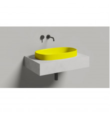 Раковина Salini S-Stone Greca 1803201MF 64,5x38,5 см, встраиваемая сверху, покраска по RAL матовый полностью