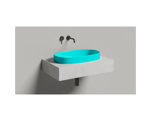 Раковина Salini S-Stone Greca 1803201MF 64,5x38,5 см, встраиваемая сверху, покраска по RAL матовый полностью