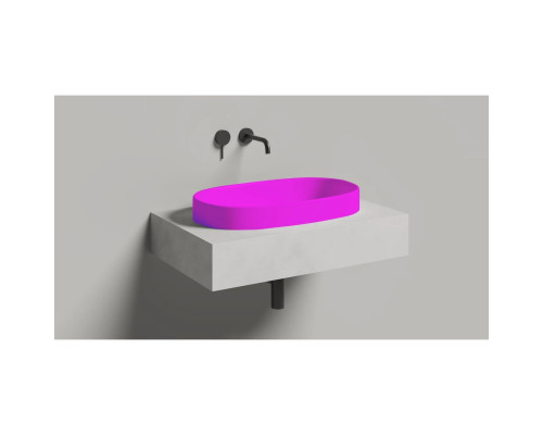 Раковина Salini S-Stone Greca 1803201MF 64,5x38,5 см, встраиваемая сверху, покраска по RAL матовый полностью