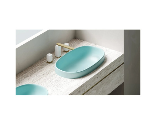 Раковина Salini S-Stone Greca 1803201MF 64,5x38,5 см, встраиваемая сверху, покраска по RAL матовый полностью