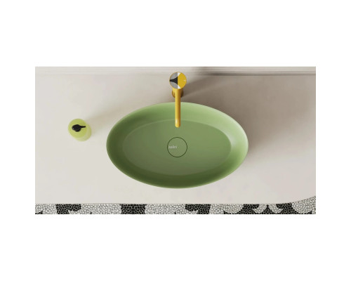 Раковина-чаша Salini S-Stone Alda 01 110621MF 58x35 см, накладная, покраска по RAL матовый полностью