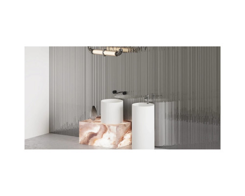 Раковина Salini S-Stone Armonia Round Top 01 130421TM 46x46 см, напольная, белый матовый