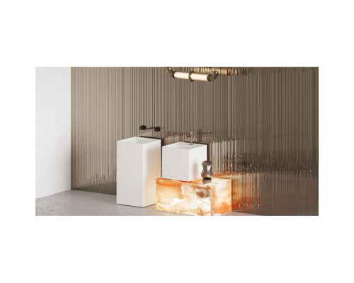 Раковина-чаша Salini S-Stone Armonia Square 01 130521M 46x46 см, напольная, белый матовый