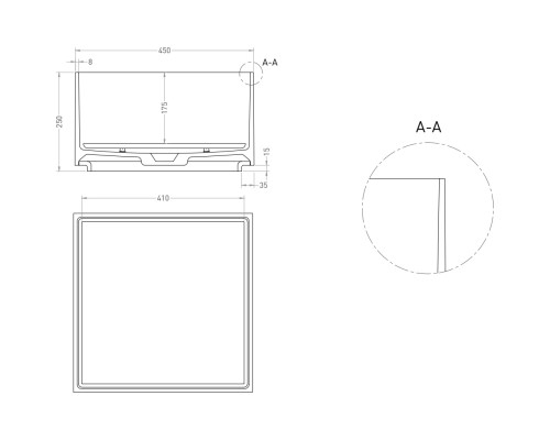 Раковина-чаша Salini S-Stone Armonia Square 02 130522M 45x45 см, накладная, белый матовый