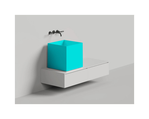 Раковина-чаша Salini S-Stone Armonia Square 03 130523MF 45x45 см, накладная, покраска по RAL матовый полностью