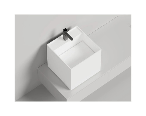 Раковина-чаша Salini S-Stone Armonia Square Top 03 130523TM 45x45 см, накладная, белый матовый