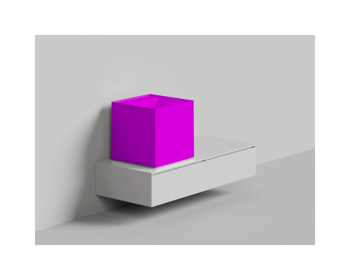 Раковина-чаша Salini S-Sense Armonia Square Top 03 130513TGF 45x45 см, накладная, покраска по RAL глянец полностью