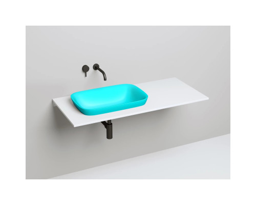 Раковина Salini S-Stone Marea 02 1802202MF 59,8x39,8 см, встраиваемая сверху, покраска по RAL матовый полностью