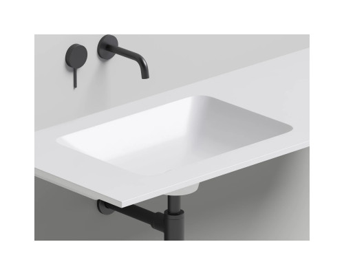 Раковина Salini S-Sense Marea 06 1802106G 55x40 см, встраиваемая снизу, белый глянец