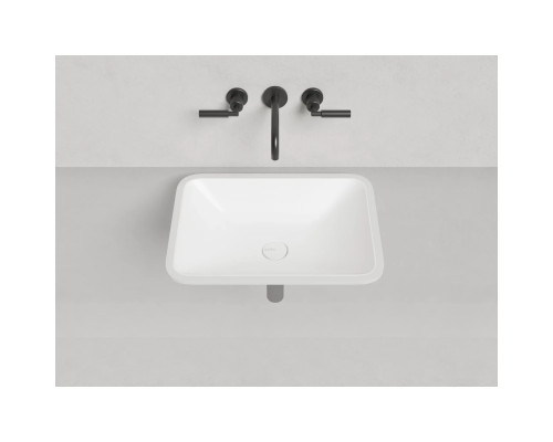 Раковина Salini S-Sense Marea 06 1802106G 55x40 см, встраиваемая снизу, белый глянец