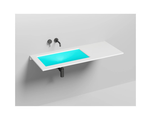 Раковина Salini S-Stone Marea 13 1802213MF 70x40 см, встраиваемая снизу, покраска по RAL матовый полностью