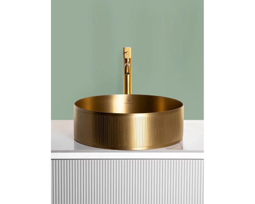 Раковина-чаша AltroBagno Costoso AltroBagnoCostoso001005OrSp 40,2x40,2 см, накладная, золотой матовый