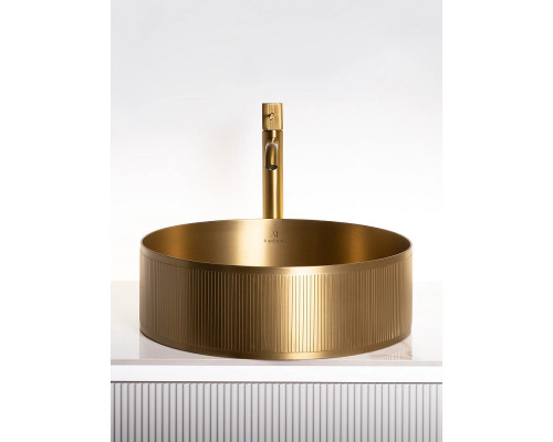 Раковина-чаша AltroBagno Costoso AltroBagnoCostoso001005OrSp 40,2x40,2 см, накладная, золотой матовый