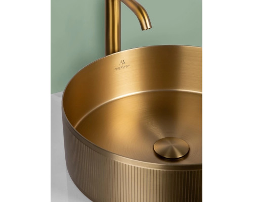 Раковина-чаша AltroBagno Costoso AltroBagnoCostoso001005OrSp 40,2x40,2 см, накладная, золотой матовый