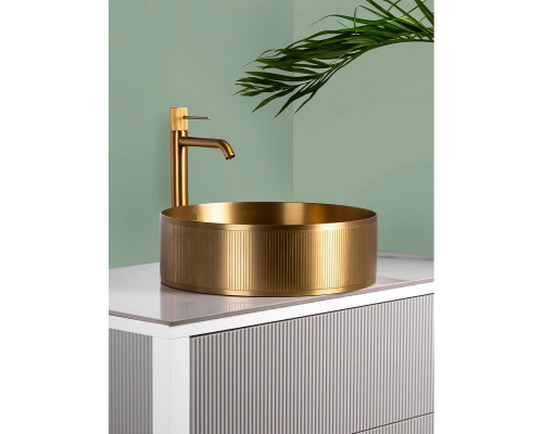 Раковина-чаша AltroBagno Costoso AltroBagnoCostoso001005OrSp 40,2x40,2 см, накладная, золотой матовый