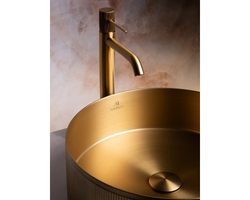 Раковина-чаша AltroBagno Costoso AltroBagnoCostoso001005OrSp 40,2x40,2 см, накладная, золотой матовый