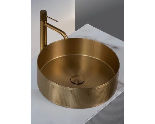 Раковина-чаша AltroBagno Costoso AltroBagnoCostoso001005OrSp 40,2x40,2 см, накладная, золотой матовый